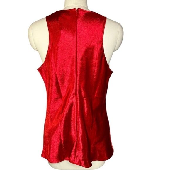 Sies Marjan Red Louma Satin Cowl Neck Tunic Top |Size 8 - Picture 7 of 10
